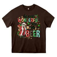 Chocolate Brown the most wonderful time for a beer Heavy Core Tee - MaliasSmallBusiness