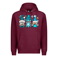Burgundy winter gnomies Premium Hoodie - BundleAndBundleShop