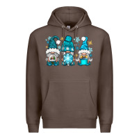Coffee winter gnomies Premium Hoodie - BundleAndBundleShop