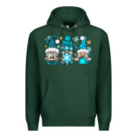 Sports Green winter gnomies Premium Hoodie - BundleAndBundleShop