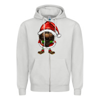 Dove Grey afro santa gnomes Zipper Hoodie - FaDigitalArtStudio