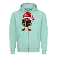 Seafoam afro santa gnomes Zipper Hoodie - FaDigitalArtStudio
