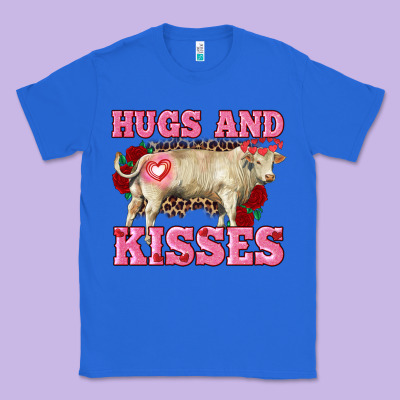 Hugs And Kisses Charolais Bull Classic Tee Designed By Ranaportraitstore
