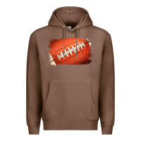 Chestnut American football brushstroke Premium Hoodie - RanaPortraitStore