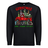Black christmas farm fresh Premium Sweatshirt - CowhideDigitalArt