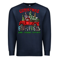 Navy christmas farm fresh Premium Sweatshirt - CowhideDigitalArt