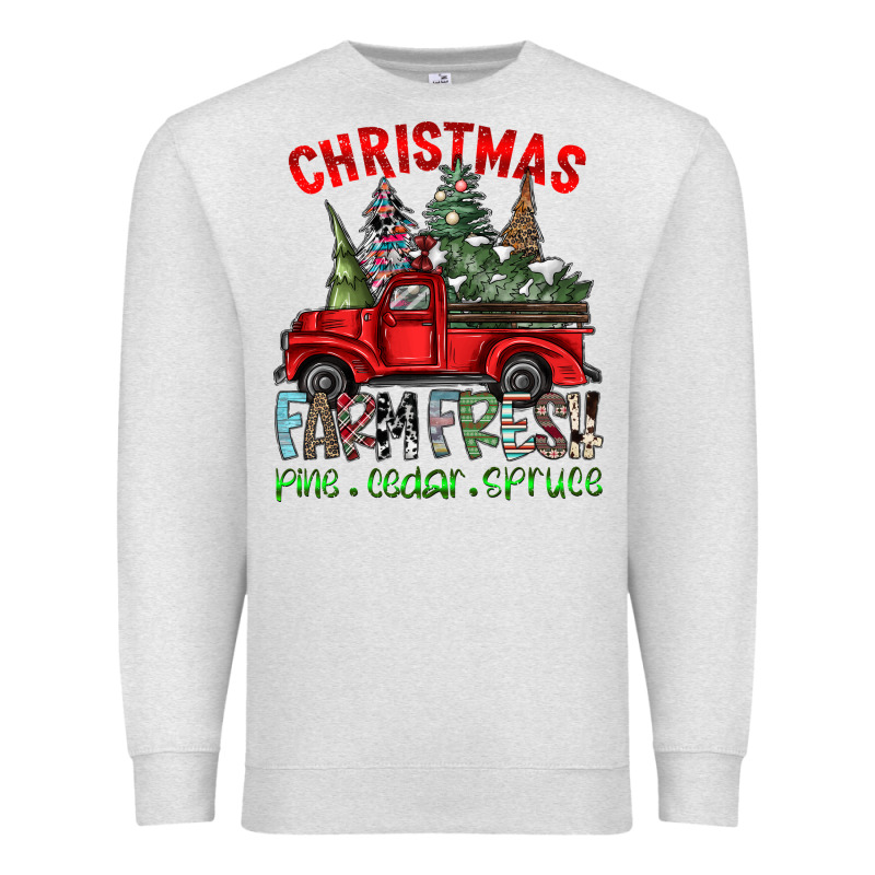 Christmas Farm Fresh Premium Sweatshirt by CowhideDigitalArt | Teevron
