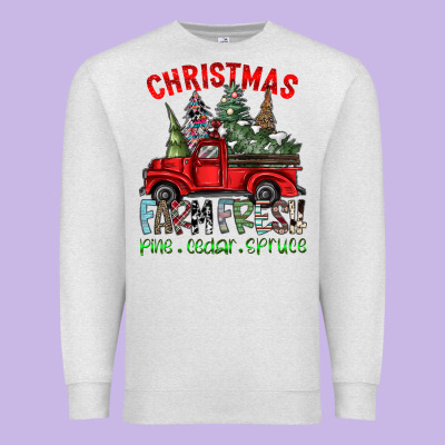 Christmas Farm Fresh Premium Sweatshirt Designed By Cowhidedigitalart