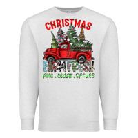 Oatmeal Heather christmas farm fresh Premium Sweatshirt - CowhideDigitalArt