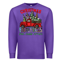 Purple christmas farm fresh Premium Sweatshirt - CowhideDigitalArt