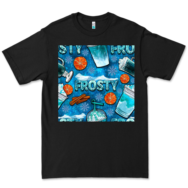 Winter Frosty Coffee Cups And Snow Seamless Pattern Bbs Premium Tee by BundleAndBundleShop | Teevron