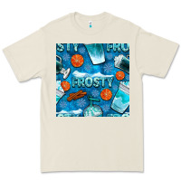 Bone winter frosty coffee cups and snow seamless pattern bbs Premium Tee - BundleAndBundleShop