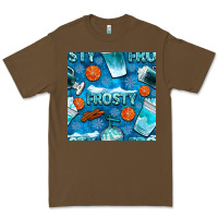 Cacao winter frosty coffee cups and snow seamless pattern bbs Premium Tee - BundleAndBundleShop