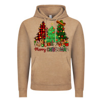 Vintage Coffee merry christmas trees Vintage Hoodie - NancyCooperArtShop
