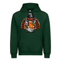 Forest Green thanksgiving turkey gnome Urban Hoodie - BarkalooDesign