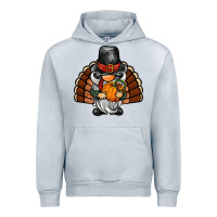 Heather Grey thanksgiving turkey gnome Urban Hoodie - BarkalooDesign