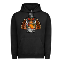 Pigment Black thanksgiving turkey gnome Urban Hoodie - BarkalooDesign