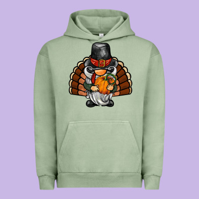 Thanksgiving Turkey Gnome Urban Hoodie Designed By Barkaloodesign