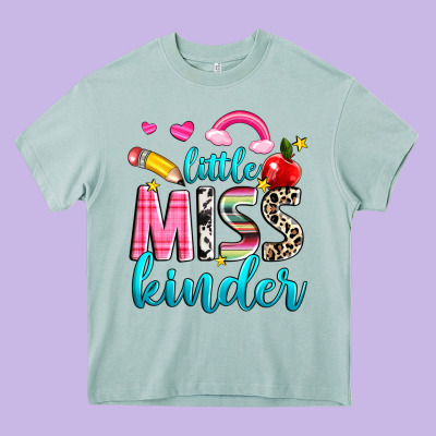 Little Miss Kinder Heavy Core Tee Designed By Nancycooperartshop