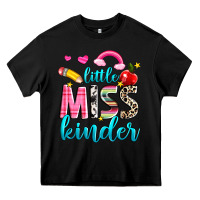 Black little miss kinder Heavy Core Tee - NancyCooperArtShop