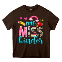 Chocolate Brown little miss kinder Heavy Core Tee - NancyCooperArtShop