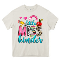 Cream little miss kinder Heavy Core Tee - NancyCooperArtShop