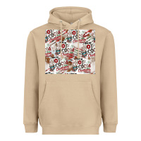 Mushroom hot cocoa christmas cheer pattern Heavyweight Hoodie - CowhideDigitalArt