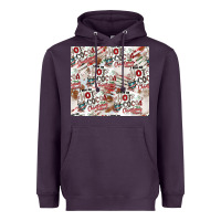 Plum hot cocoa christmas cheer pattern Heavyweight Hoodie - CowhideDigitalArt