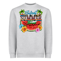 Heather Grey Sweet summer time Heavyweight Sweatshirt - FaDigitalArtStudio