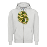 Dove Grey camouflage patch 3 Zipper Hoodie - BundleAndBundleShop