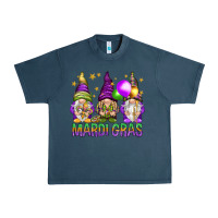 Midnight Navy Mardi Gras crew with gnomes Urban Heavy Tee - NancyCooperArtShop