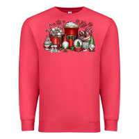 Cardinal Christmas Coffee Drink Premium Sweatshirt - CowhideDigitalArt