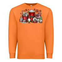 Carrot Christmas Coffee Drink Premium Sweatshirt - CowhideDigitalArt