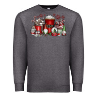 Charcoal Heather Christmas Coffee Drink Premium Sweatshirt - CowhideDigitalArt
