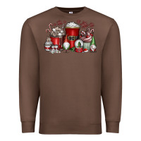 Chestnut Christmas Coffee Drink Premium Sweatshirt - CowhideDigitalArt