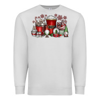 Dove Grey Christmas Coffee Drink Premium Sweatshirt - CowhideDigitalArt