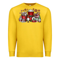 Lemon Christmas Coffee Drink Premium Sweatshirt - CowhideDigitalArt