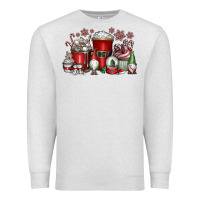 Oatmeal Heather Christmas Coffee Drink Premium Sweatshirt - CowhideDigitalArt