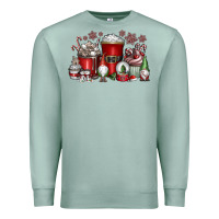 Seafoam Christmas Coffee Drink Premium Sweatshirt - CowhideDigitalArt