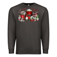 Smoke Christmas Coffee Drink Premium Sweatshirt - CowhideDigitalArt