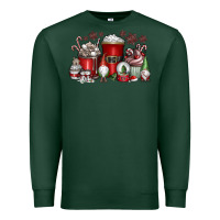 Sports Green Christmas Coffee Drink Premium Sweatshirt - CowhideDigitalArt