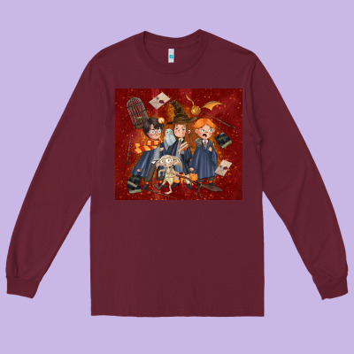 Wizard Kids With Glitter Long Sleeve Tee Designed By Tumblerdesignbyshophia