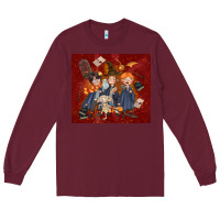 Burgundy wizard kids with glitter Long Sleeve Tee - TumblerDesignByShophia