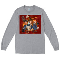 Heather Grey wizard kids with glitter Long Sleeve Tee - TumblerDesignByShophia