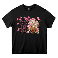 Black but first coffee floral Heavy Core Tee - JahusDesignShop