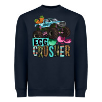 Navy Easter Day Monster truck Easter egg crusher Heavyweight Sweatshirt - OliviaCreatesArt