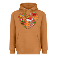 Meerkat love Christmas  heart Heavyweight Hoodie - CowhideDigitalArt