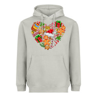 Moon Dust love Christmas  heart Heavyweight Hoodie - CowhideDigitalArt