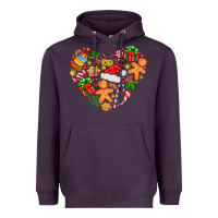 Love Christmas  Heart Heavyweight Hoodie | Teevron