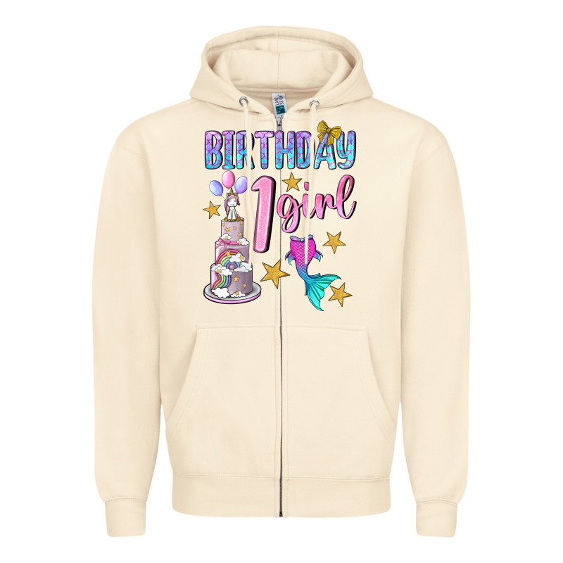 Birthday Girl 1 Zipper Hoodie by BundleAndBundleShop | Teevron